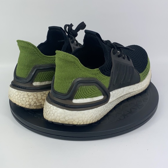 Adidas Ultraboost 19 Tech Green/Black Running Shoes G27511 Men's Size 9.5 - Picture 5 of 13
